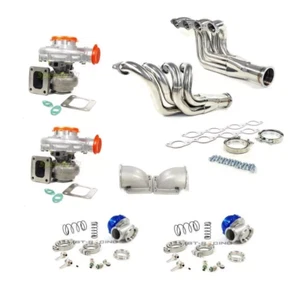 T4 AR96 Turbo+Header+Wastegate+Elbow for Chevrolet BBC Big Block 396 427 454 507 - Picture 1 of 5