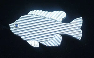 Tiffany & Co. Sterling Silver & Yellow Gold Sapphire Fish Brooch - Picture 1 of 3