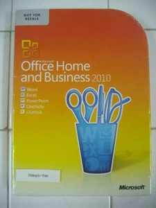 Microsoft Office 2010 Home and Business For 2 PCs Full Version =NEW SEALED BOX= - Picture 1 of 3