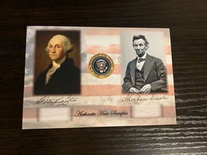 Reliquia de hebra de cabello President Abraham Lincoln & George Washington muestra EE. UU. - Imagen 1 de 8