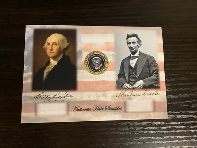 President Abraham Lincoln & George Washington Hair strand Relic sample USA - Image 1 of 4
