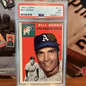 1954 Topps Bill Renna 112 PSA 7 fantastico! - Foto 1 di 2
