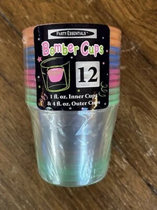 Party Essentials Bomber Cups Multi Color | 12 Count - 4oz / 1oz | New In Package - Picture 1 of 4