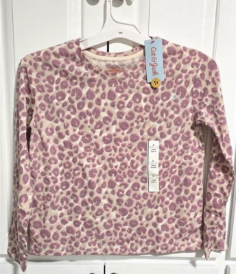 Cat & Jack Leopard Print Purple And Pink Long Sleeve Shirt Girls Size L (10-12) - Image 1 of 2
