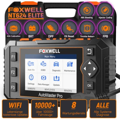 Foxwell NT624 Elit Profi KFZ Diagnosegerät Auto OBD2 Scanner Fehler Auslesegerät - Bild 1 von 4