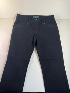 Lauren Ralph Lauren Women’s Sz 10 Black Pants Zip Pockets Cotton/Rayon Blnd EUC! - Picture 1 of 10