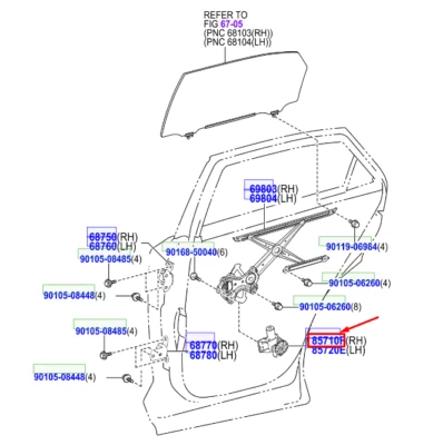LEXUS NX MK1 Rear Right Door Window Control Motor 8571078021 NEW GENUINE - Image 1 of 2