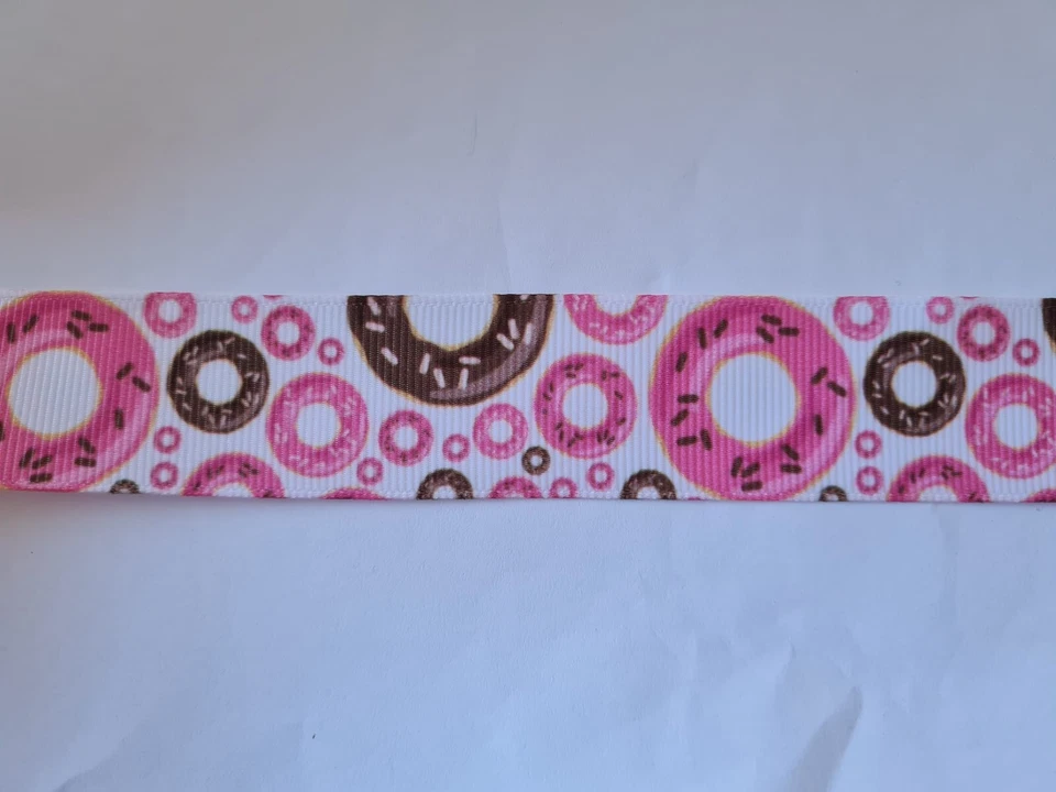 2 meters of donut print grosgrain ribbon 1" wide - Image 1 of 1