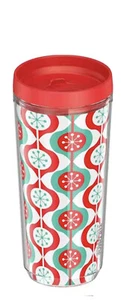 Thermoskanne Doppelwand Weihnachten Becher 16 Unzen Kit Ornamente Neu - Bild 1 von 3