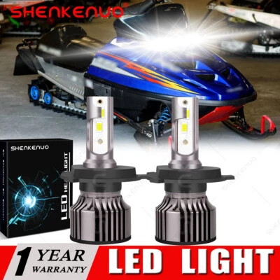 For Polaris RMK 500 600 700 800 900 Snowmobile 3570 LED Headlight High/Low Bulbs - Image 1 of 4