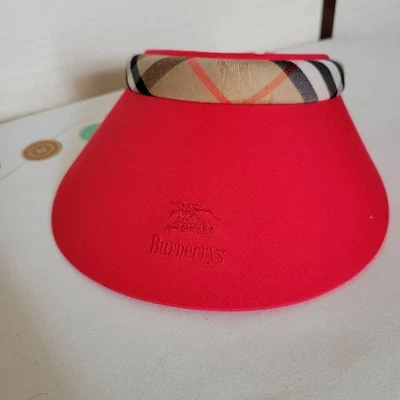 Burberrys Novacheck Sun Visor Women Hat Accessory Original Collection - Image 1 of 4