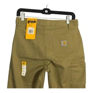 Carhartt Pants Boys 16 Khaki Brown Canvas Utility Carpenter Workwear BN8392-B - Picture 1 of 11