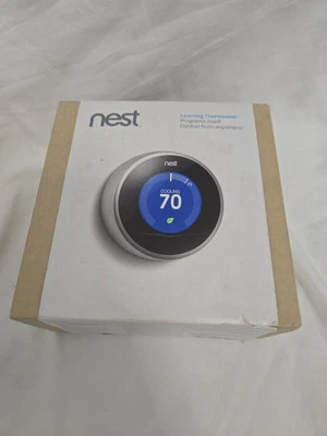 PARTS ONLY Nest 2nd Generation Learning Silver Programmable Thermostat  - Image 1 of 4