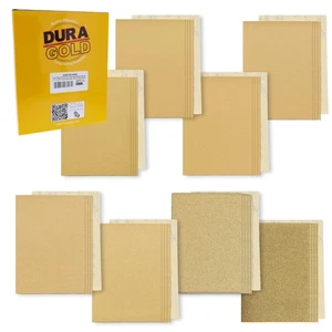 Dura-Gold 4" x 2.75" Sandpaper Sheets Hook & Loop Variety Pack Box of 40 - Picture 1 of 5