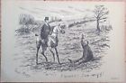 Finch Mason Artist Signed 1890 Equestrian Hunting Horse Print, I Knowed it!