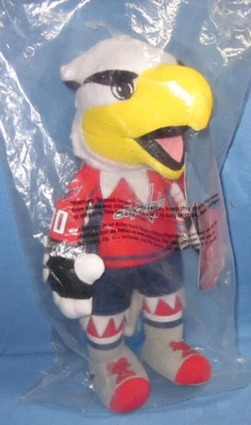 Washington Capitals ~ NHL Slapshot Mascot 10" Plush ~ new in the baggie Cover