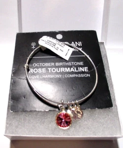NWT - Alex and Ani -  "October" Birthstone Silver Bracelet -Inc Card & Gift Box - Picture 1 of 3