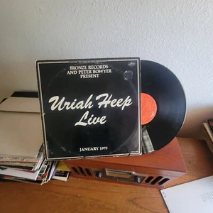 URIAH HEEP Live Double Vinyl Record Album 1973! With Booklet! VG+ - Picture 1 of 2