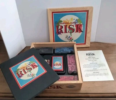 RISK Continental Game 2003 Nostalgia Game Series In Wooden Box 41631 Parker Bros - Image 1 of 4