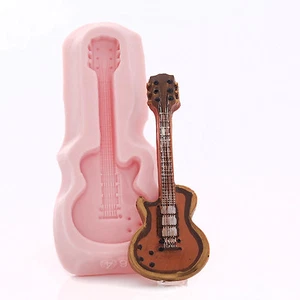Molde de silicona para guitarra seguro para alimentos fondant caramelo artesanal resina arcilla polimérica (564) - Imagen 1 de 8