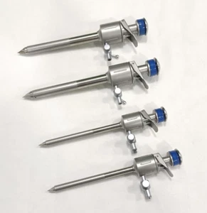 4pc-Laparoscopic Trocar Cannula 5mm/10mm Best Quality Reusable Instruments - Picture 1 of 8