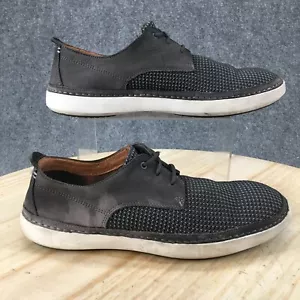 Clarks Zapatos Para Hombres 8 M Oxford Informales Tenis Gris Cuero Tejido Parte Superior Baja Con Cordones - Imagen 1 de 10