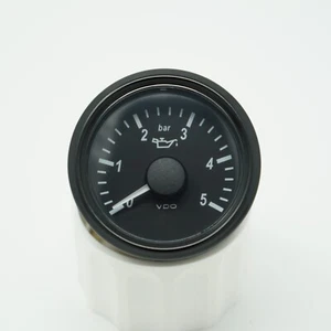 VDO Singleviu Oil Pressure Gauge Pressure Display 5 BAR 12 To 24 Volt 2 1/16in - Picture 1 of 3
