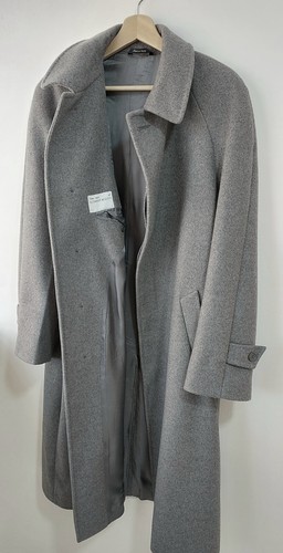 Cappotto vintage Alexander Mcqueen lana cashmere grigio taglia 50 goccia 6 made in...