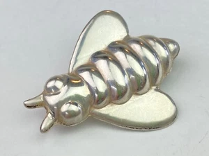 Vintage Sterling Silver Bee Brooch - 4.26g / 1-3/8" Long - Picture 1 of 12