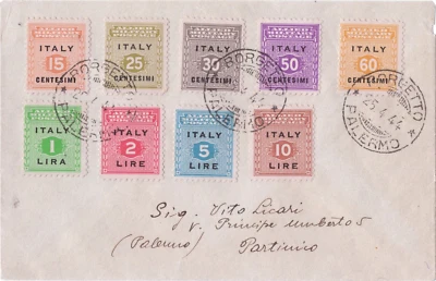 1944 República Social Italiana Italia AMG Juego de cubiertas Palermo Segunda Guerra Mundial Juego de cubiertas / Foto 1 de 2