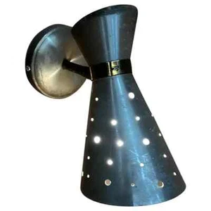 1950s Style of Stilnovo Sexy Diablo Wall Sconce Perforated - Picture 1 of 9