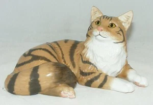 Colección John Beswick Connoisseur Maine Coon Gato Marrón Atigrado JBCOC3 - Imagen 1 de 4