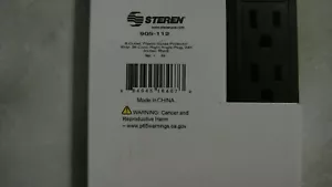 STEREN 905-112 6 OUTLET SURGE PROTECTED POWER STRIP BLACK - Picture 1 of 2