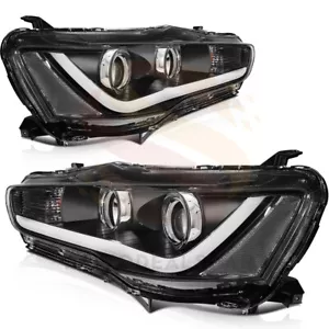 Fits Mitsubishi Lancer EVO 2008-2016 Headlight Halo Projector Headlamps - Picture 1 of 7