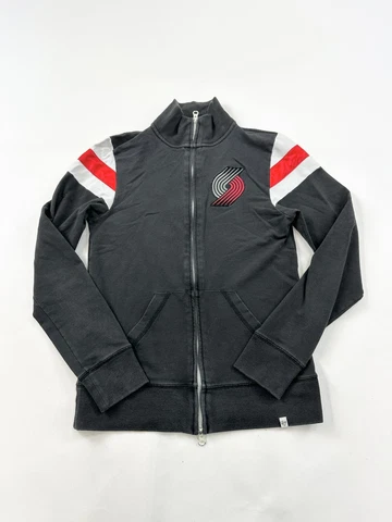 Portland Trail Blazers Sweatshirt Women’s Medium Black Full Zip ‘47 Brand NBA Cover