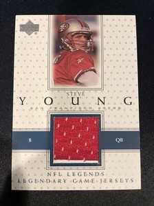 2000 Upper Deck Legends Legendary Game Jersey Steve Young HOF 2 Color Patch UD