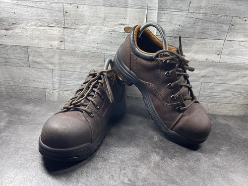 Scarpe Timberland Oxford Donna 8M Pro Power Fit Titan Punta Acciaio Pelle Marrone