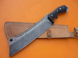 Handmade Damascus steel Survival Knife Tanto knife For Hunting Camping & Outdoor - Picture 1 of 7