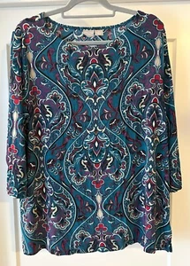 Top Chicos Travelers Talla 3 Usado en Excelente Condición Para Mujer Multicolor Cachemira Manga 3/4 Cuello Redondo - Imagen 1 de 4