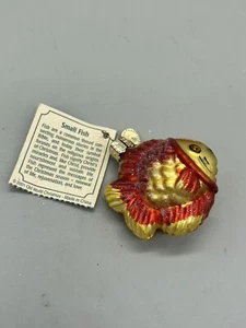 KLEINER TROPISCHER FISCH ALTE WELT CHRISTBAUM GLASSCHMUCK DEKORATION #75 - Bild 1 von 7