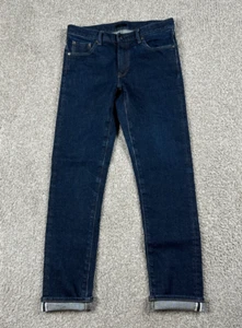 Uniqlo Selvedge Jeans Mens 31x32 Blue Denim Straight Slim Fit Stretch *31x29.5 - Picture 1 of 11