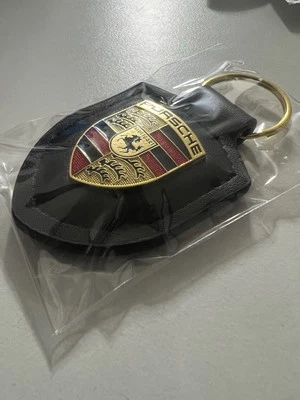 Portachiavi NERO Nuovo Porsche Macan Cayenne Cayman Boxster Panamera Taycan - Immagine 1 di 4