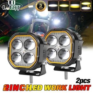 2pcs 2"in 90W LED Cube Pods Amber OffRoad Driving Lights Spot Work Light Bar Fog - Bild 1 von 9