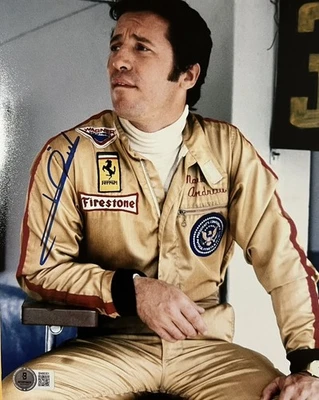 Foto firmada por Mario Andretti Indy 500 Beckett certificado de autenticidad NASCAR ganador de carreras autógrafo Foto 1 de 2