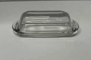 Vintage Anchor Hocking Clear Glass Butter Dish - Picture 1 of 12