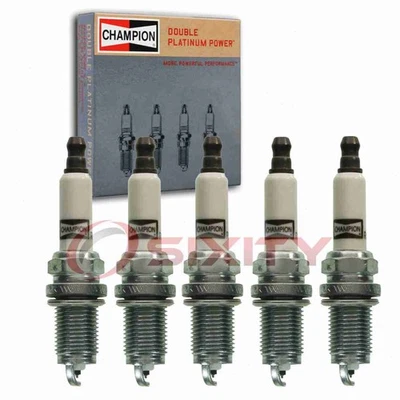 5 pc Champion Double Platinum Spark Plugs for 2006-2009 Volkswagen Rabbit ww - Image 1 of 4