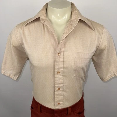 Camisa De Colección Años 60 Towncraft Plus Penneys MCM Mod Disco Aturdida y Confusa Para Hombres Mediana Foto 1 de 4