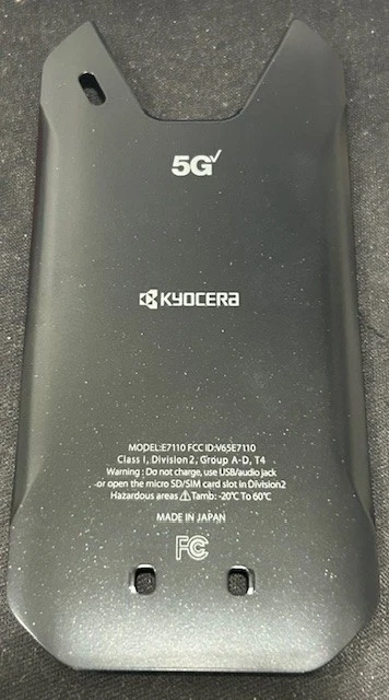 Cubierta trasera puerta batería original Kyocera DuraForce Ultra 5G E7110 OEM nueva Foto 1 de 3