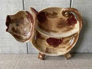 Italienische Keramik Schwein geteilt Schale rustikal Made in Italy - Bild 1 von 4