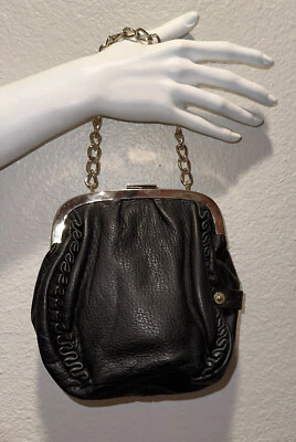 7 PARA TODA LA HUMANIDAD CUERO CINTA CADENA ORO PEQUEÑO BOLSO DE NOCHE POCHETTE Foto 1 de 4